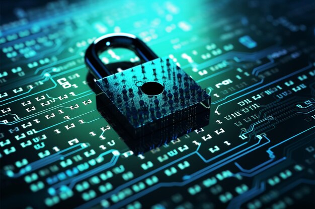 Lock pattern emerges in 3D with detailed binary code pixels