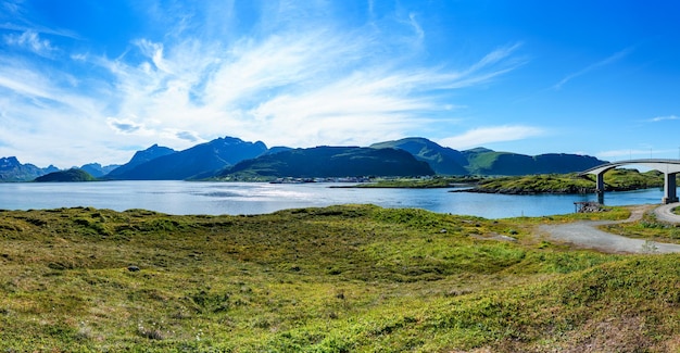 Lofoten è un arcipelago nella contea di Nordland, Norvegia. È noto per uno scenario caratteristico con montagne e cime spettacolari, mare aperto e baie riparate, spiagge e terre incontaminate.