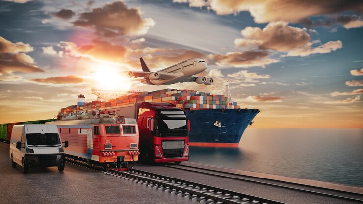 Foto logistica importazione esportazione di container nave da carico