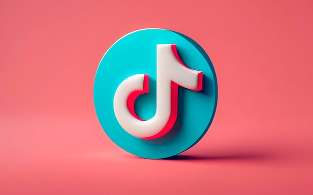 Logo 3D di TIKTOK