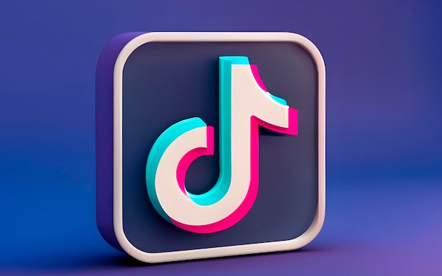 Logo 3D di TIKTOK