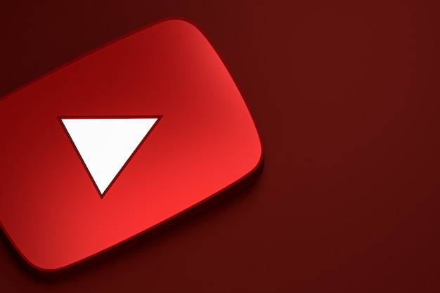 Logo 3d di Youtube