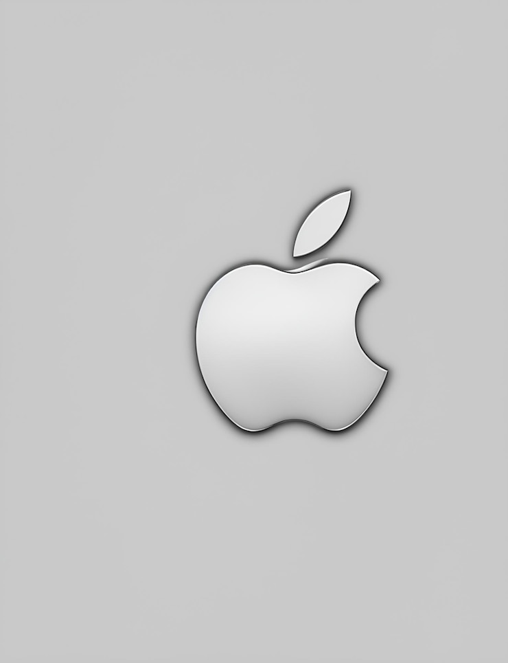 Logo Apple su sfondo bianco