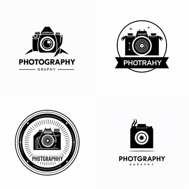 Logo astratto della telecamera con eps di progettazione del logo dell'icona