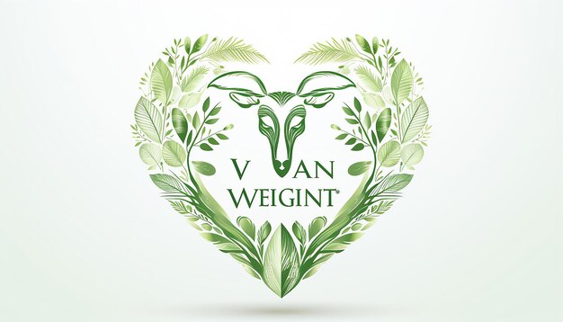 logo azienda vegana disegno a tratteggio sagoma del cuore