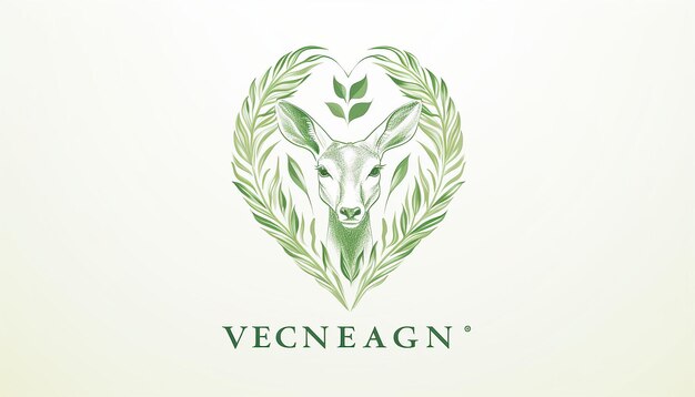 logo azienda vegana disegno a tratteggio sagoma del cuore