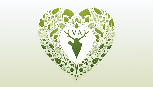 logo azienda vegana disegno a tratteggio sagoma del cuore