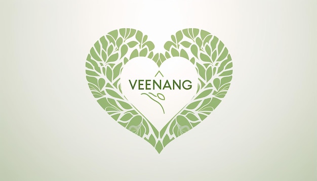 logo azienda vegana disegno a tratteggio sagoma del cuore
