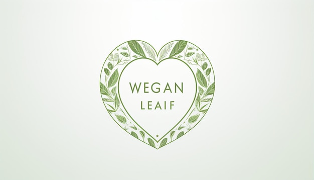 logo azienda vegana disegno a tratteggio sagoma del cuore