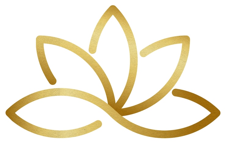 Foto logo aziendale della spa png design dell'icona del loto d'oro