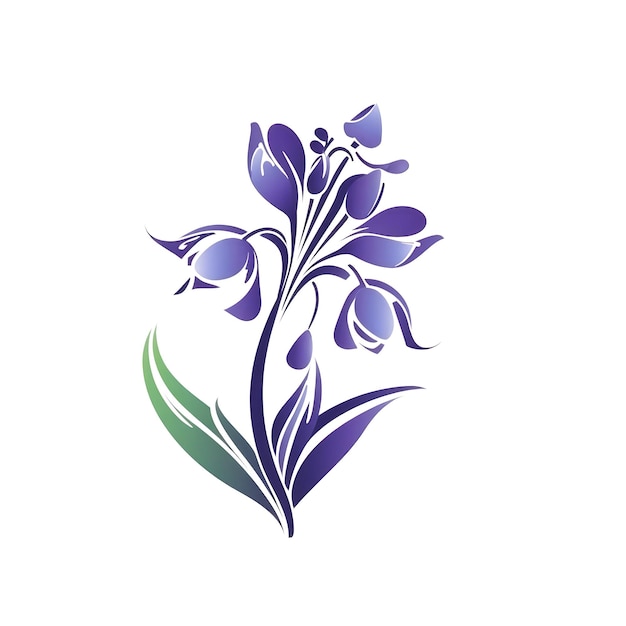 Logo Bluebell su sfondo trasparente isolato Png IA generativa