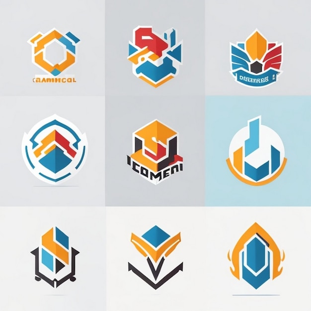 Logo collezioni flat icon design