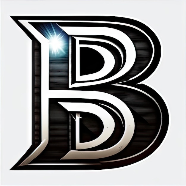 Logo con la lettera moderna B Generative AI