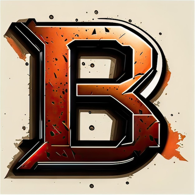 Logo con la lettera moderna B Generative AI