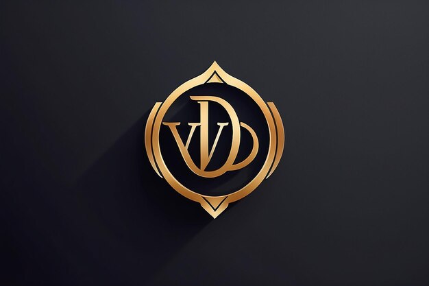 Logo con monogramma iniziale VD per immobili con stile di costruzione