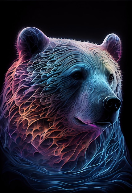 Logo con stampa dell'orso elettrico ai reso