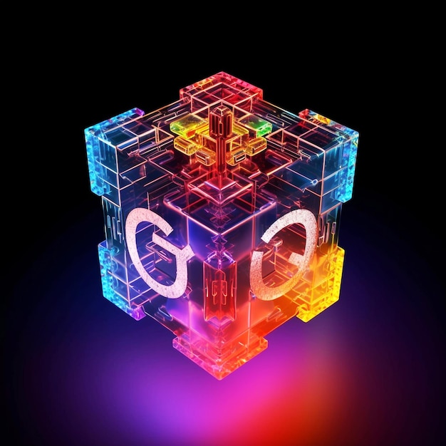 Logo cubo di cristallo 3D