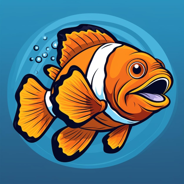 logo dei cartoni animati pesce clown