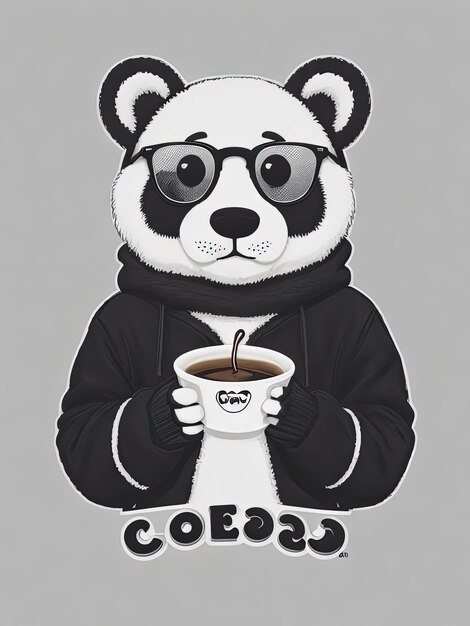 Logo del Cafe Oso Bear con Gafas