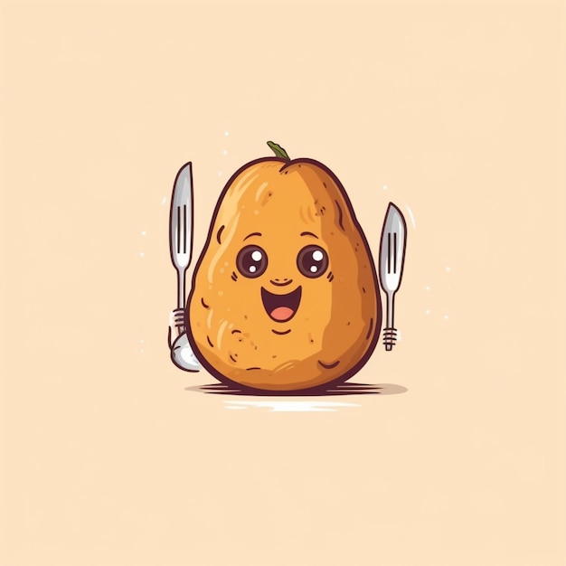 Logo del fumetto di cibo di patate 7