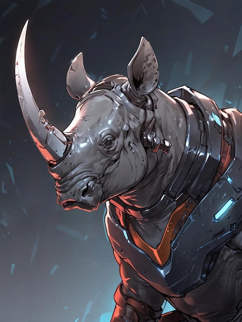 Logo del gioco competitivo con rinoceronte