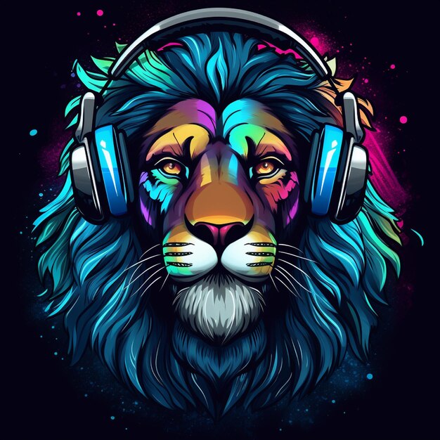 Logo del leone su cuffie a sfondo chiaro