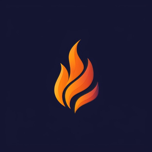 Logo del marchio ispirato alla fiamma Simbolo di passione e unicità AI generativa