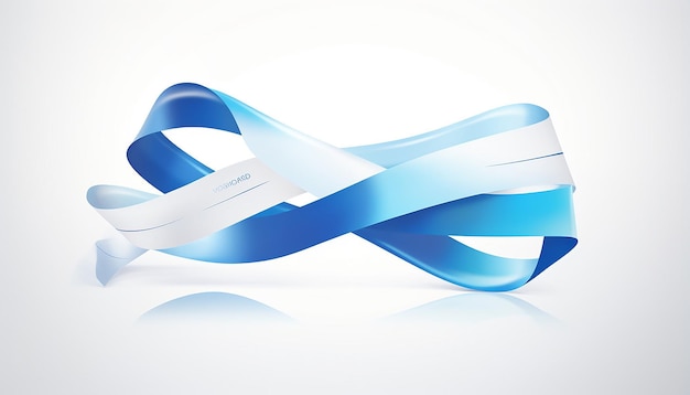 logo del nastro blu del mondo accademico nello stile dell'illustratore minimalista