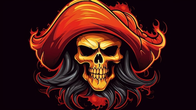 Logo del pirata vettoriale