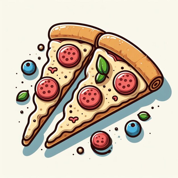 Logo del vettore di illsutrazione della pizza