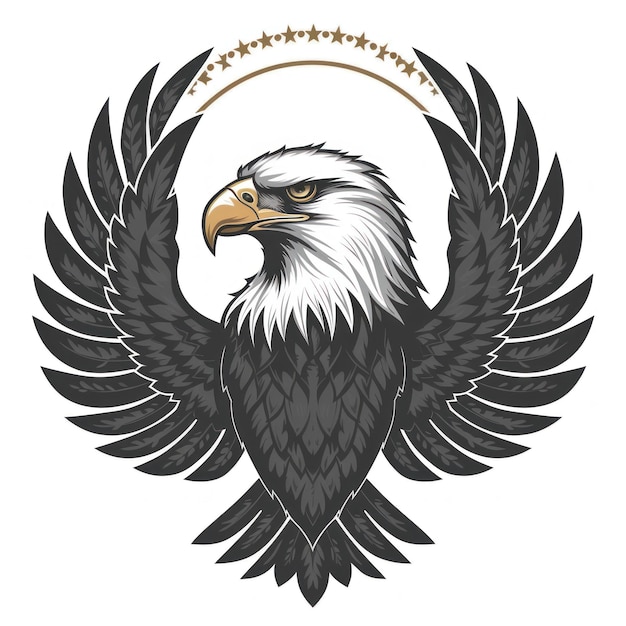 Logo dell'aquila illustrazione di un'emblema dell'aquila icona logotipica stampa