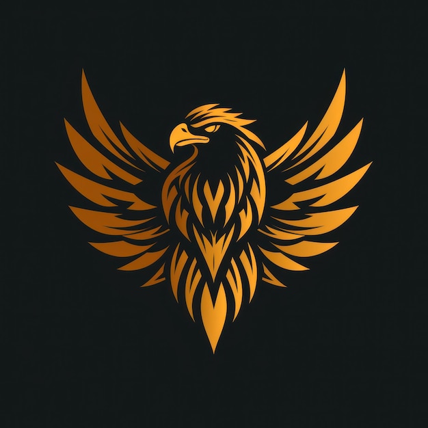 Logo dell'aquila illustrazione di un'emblema dell'aquila icona logotipica stampa