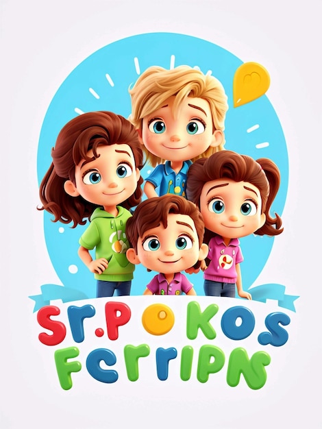 logo dell'icona dei bambini amici