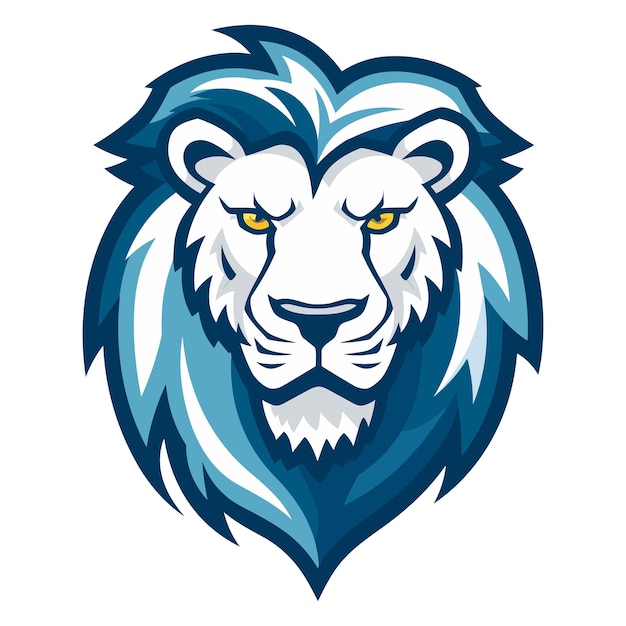 Logo dell'illustrazione vettoriale piatta del leone Illustrazione del leone disegno del logo del leone disegno della maglietta del leone
