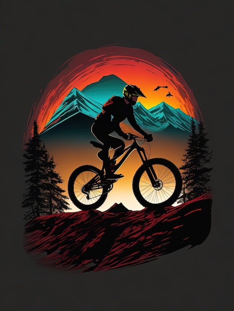 Logo della bicicletta da montagna Galactic Downhill Silhouette