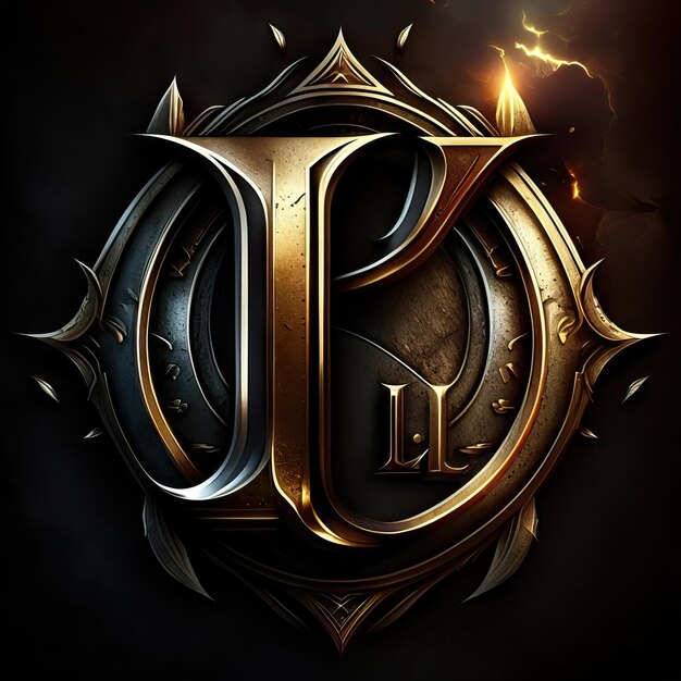 Logo della lettera L in oro