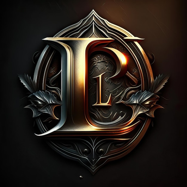 Logo della lettera L in oro