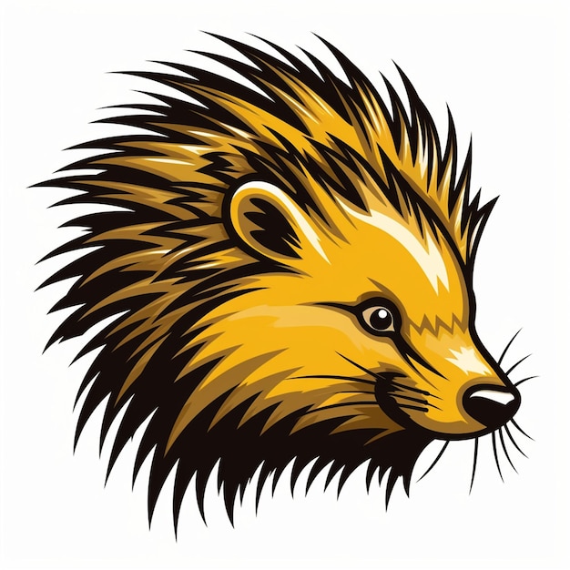 Logo della mascotte del porcospino 3