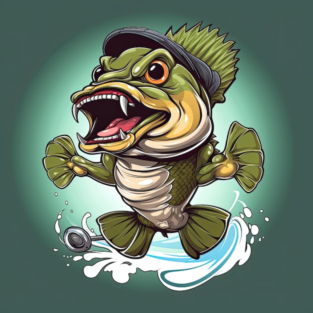 Logo della mascotte della piranha