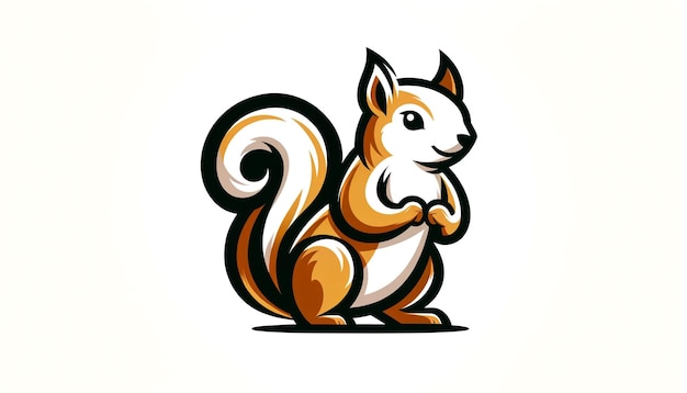 Logo della mascotte Simple Squirrel