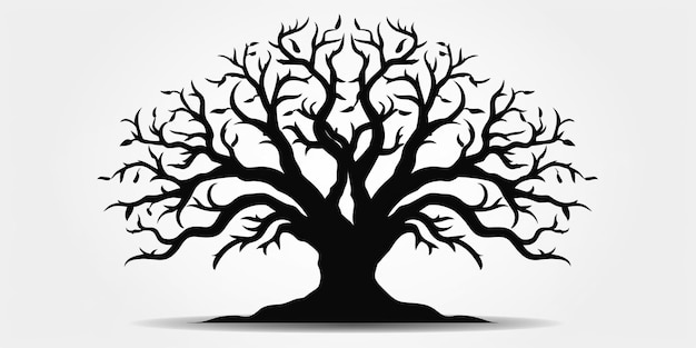 Logo della radice dell'albero Riassunto Illustrazione vivace