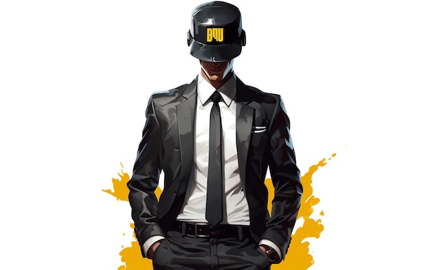 Logo della tuta PUBG su sfondo bianco