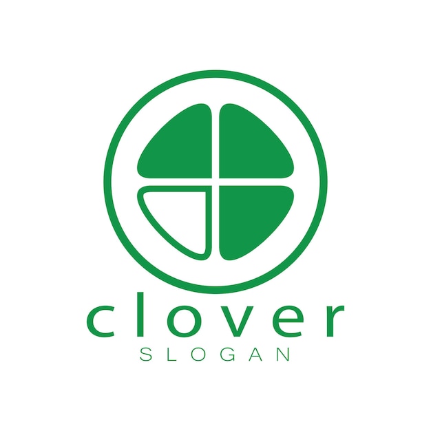 Logo design inspiration icon illustration template vector clover or moringa leaves natural product