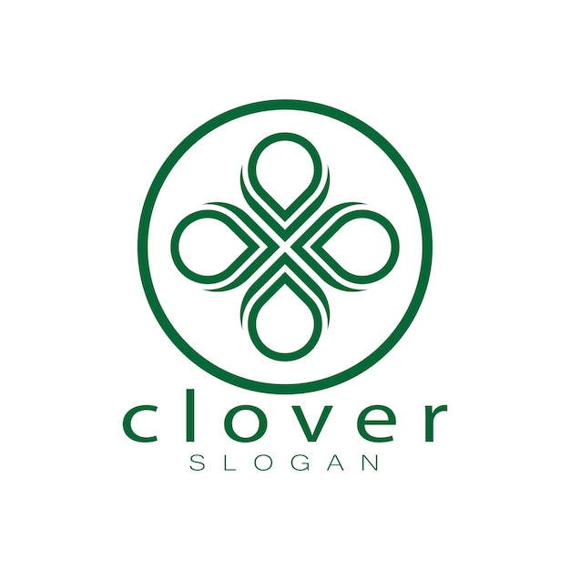 Logo design inspiration icon illustration template vector clover or moringa leaves natural product