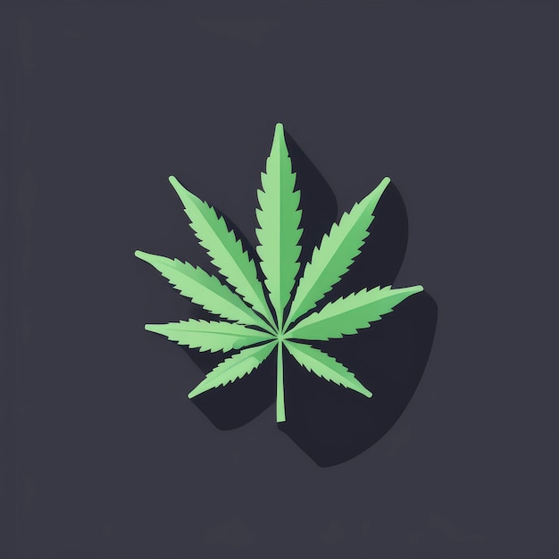 logo dettagliato della marijuana