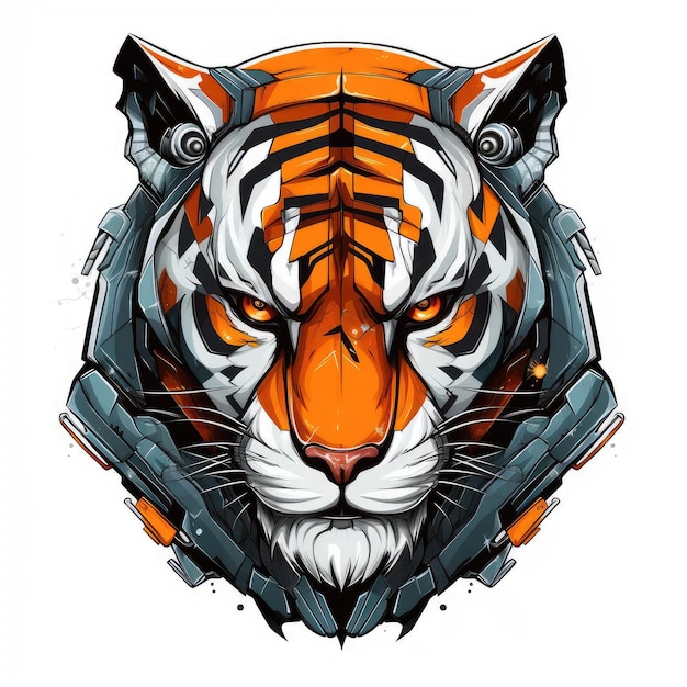 Logo di cyborg tigre generato dall'AI Immagine