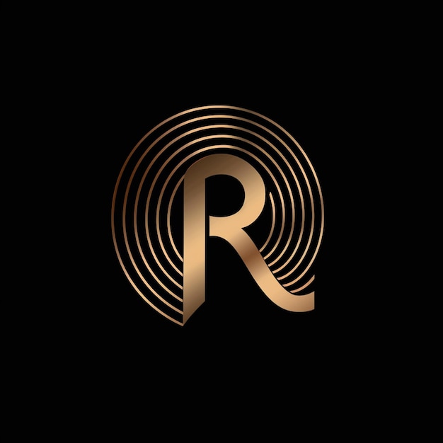 Logo di marca minimalista con la lettera R