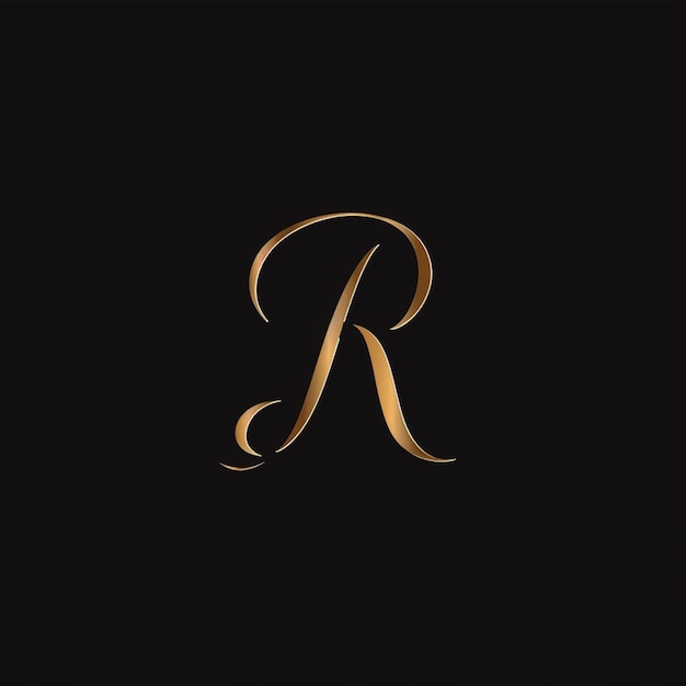 Logo di marca minimalista con la lettera R