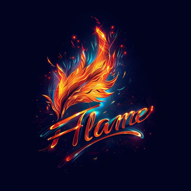 Logo di marchio appassionato con Flame Unica e memorabile IA generativa
