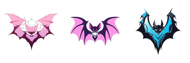 Logo di pipistrello di Halloween 2D